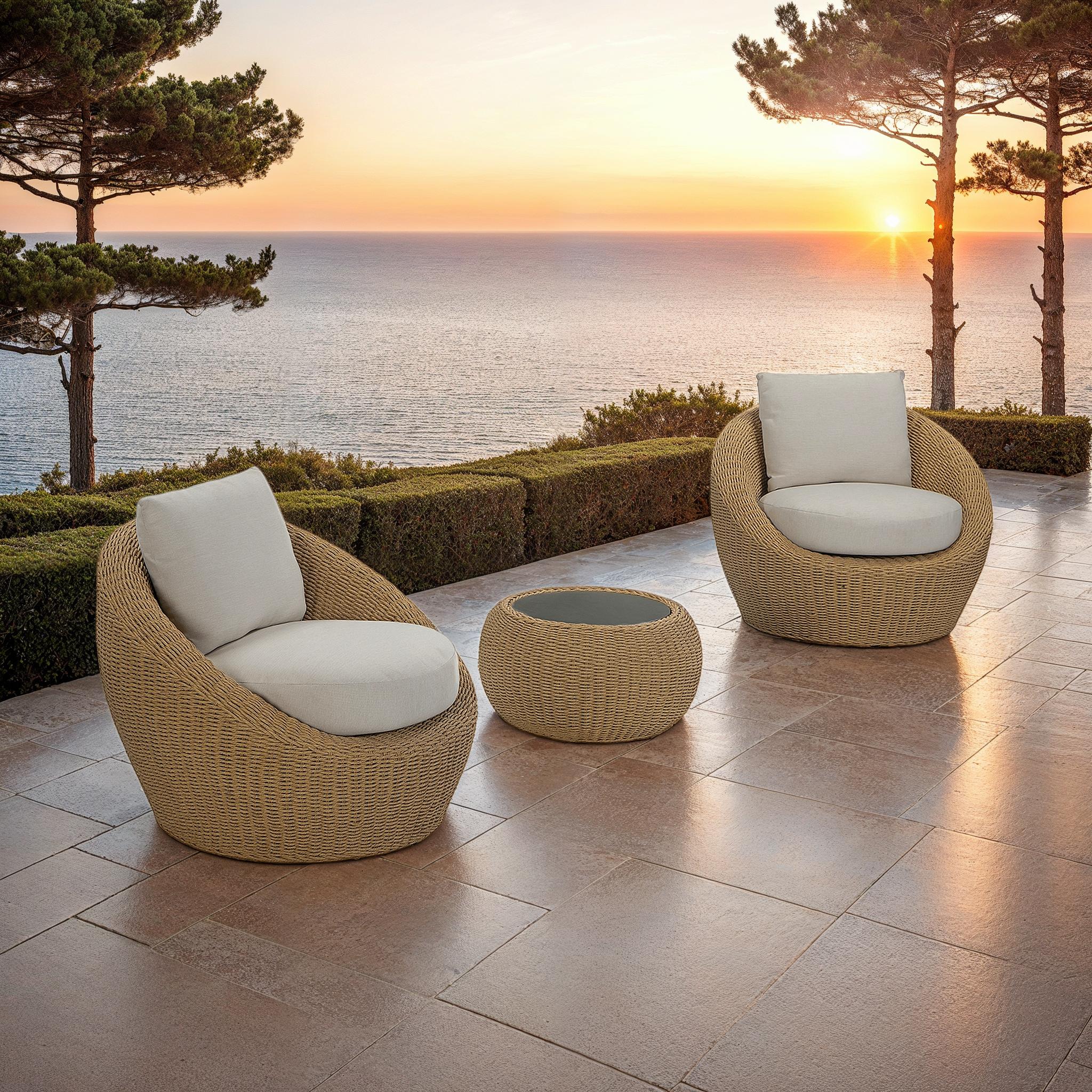 Serene Outdoor Round Club Chair FURNITURE - club chairs LH IMPORTS