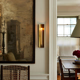Brass Channel Wall Sconce Candle Holder