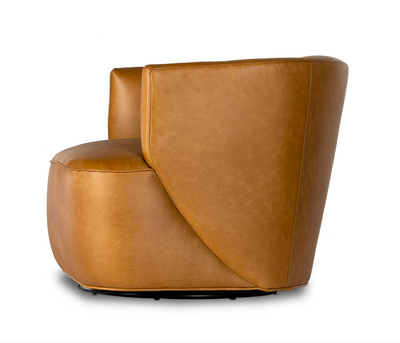 Miles Swivel Chair - Camel - Rug & Weave
