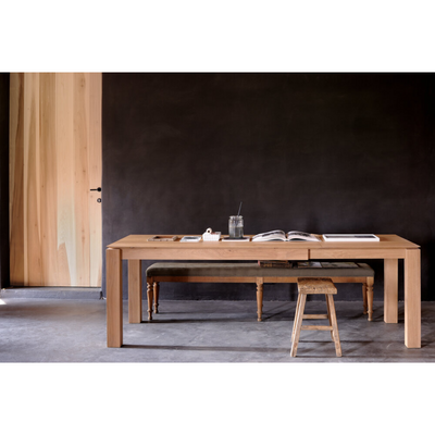 slice extendable dining table - rug & weave