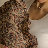 Layla Floral Ruffle Pillow Cover