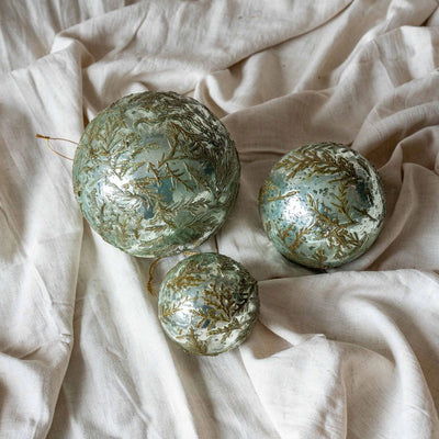 Mint Juniper Glass Ball Ornament - Rug & Weave