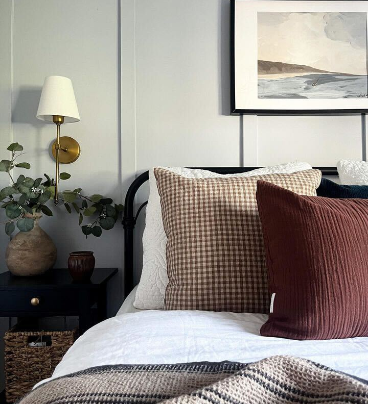Arthur Gingham Pillow Cover 1 - PILLOWS - linen - neutral Rug & Weave Pillows