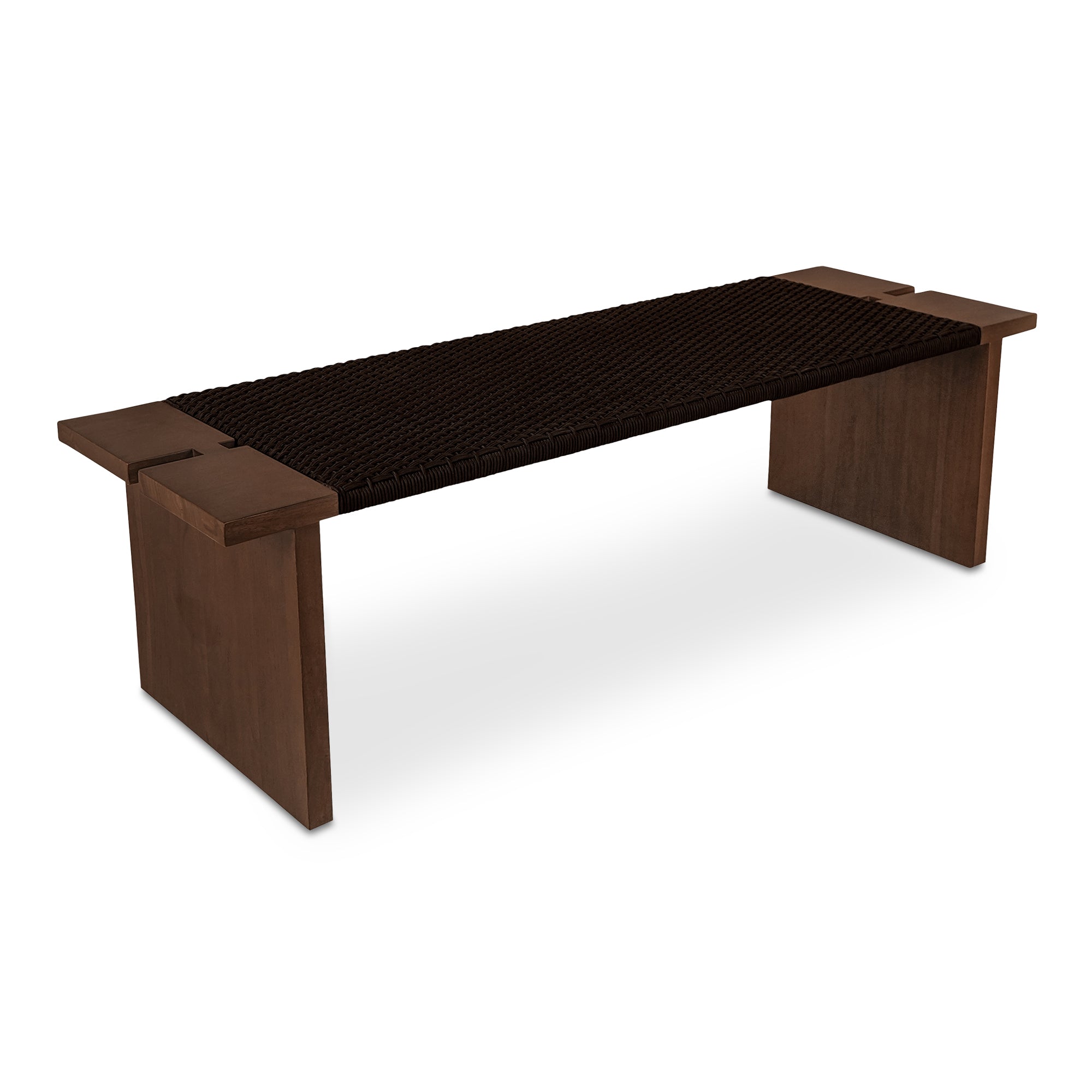 Merrill Outdoor Bench Dark Brown FURNITURE - benches Moe's Furniture