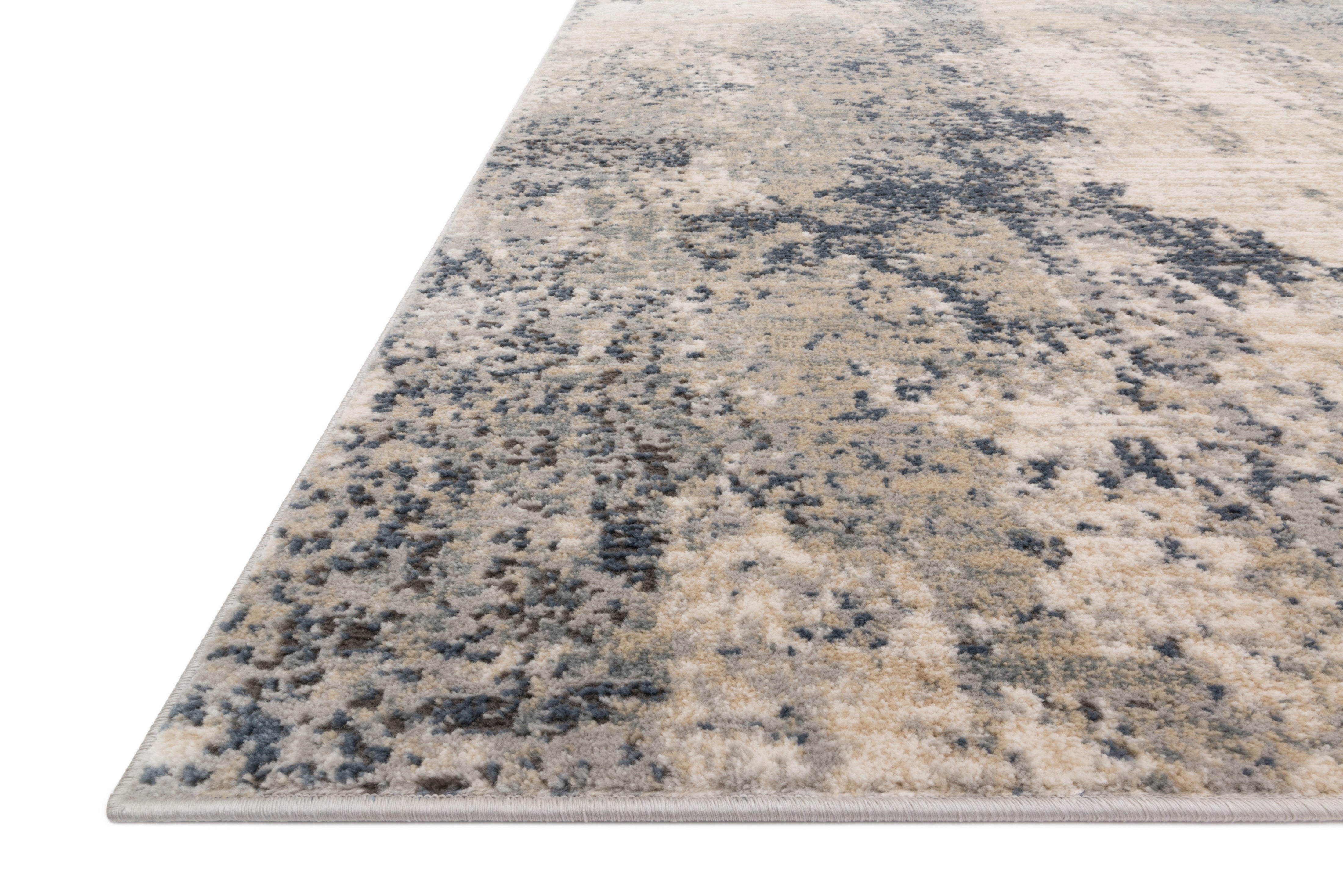 Loloi Teagan Natural / Denim Rug RUGS - synthetic Loloi