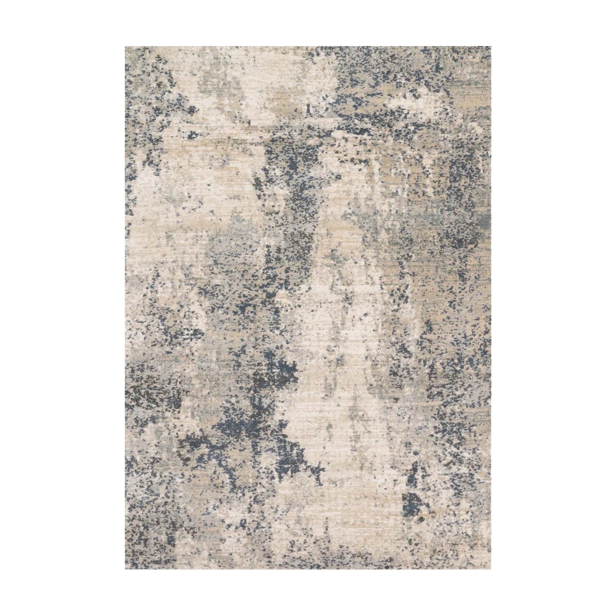 Loloi Teagan Natural / Denim Rug, 18" x 18"
