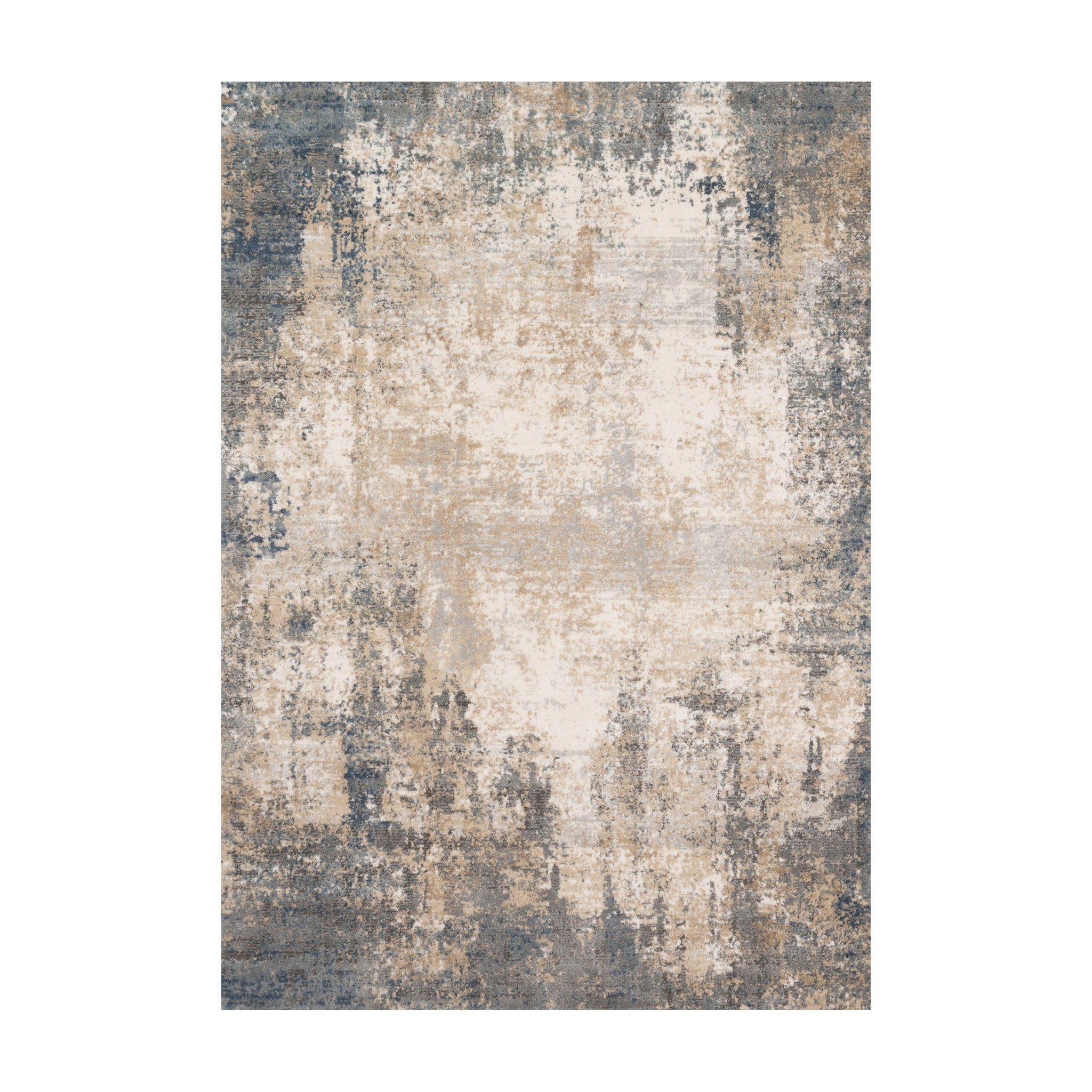 Loloi Teagan Ivory / Mist Rug, 18" x 18"