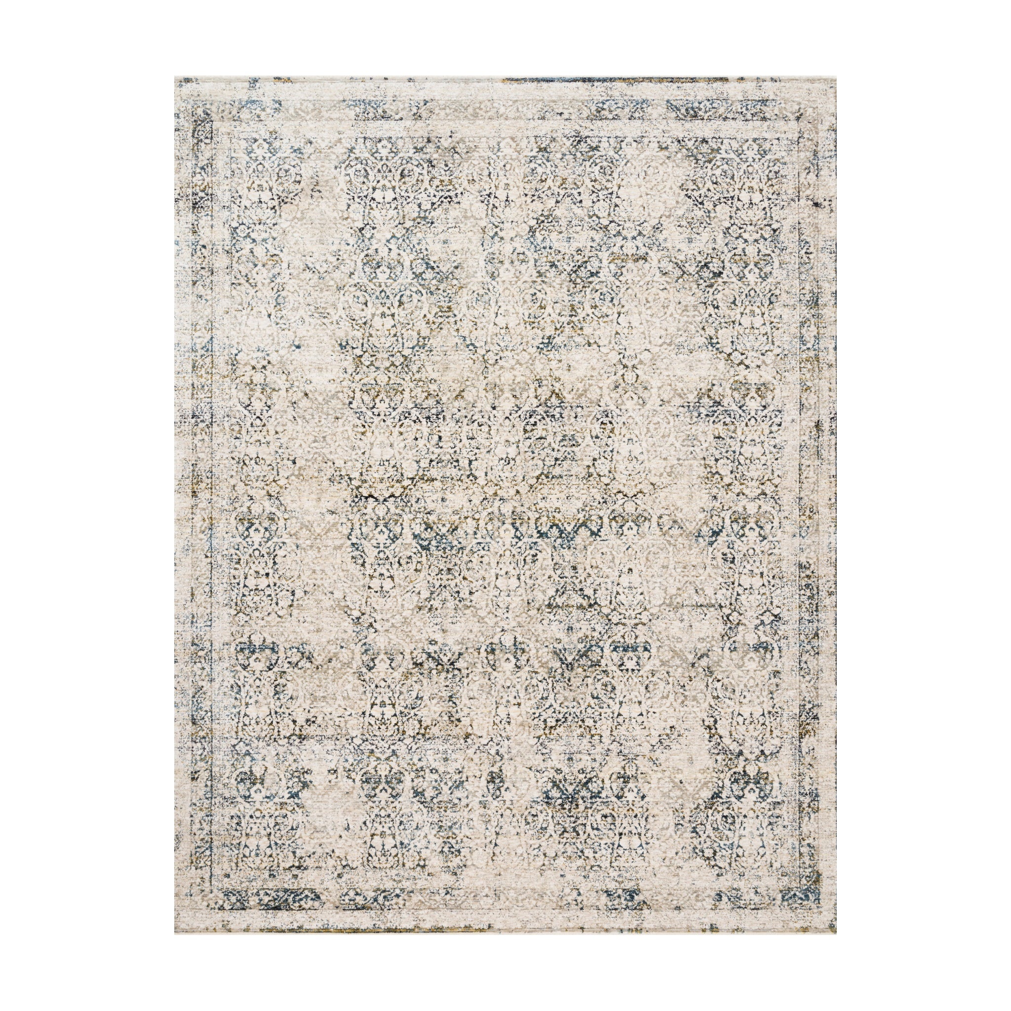 Loloi Theia Natural / Ocean Rug, 18" x 18"