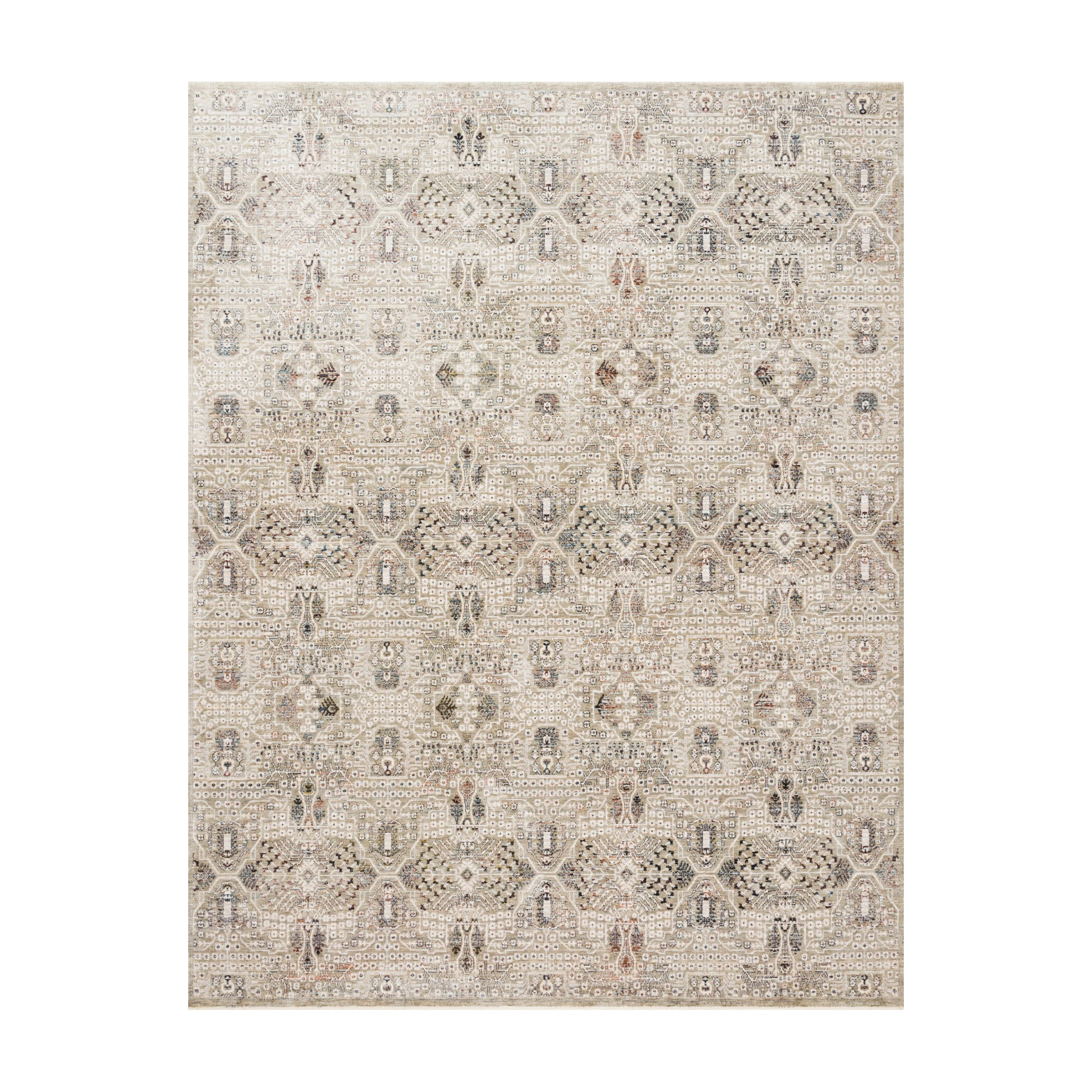 Loloi Theia Granite / Ivory Rug, 18" x 18"