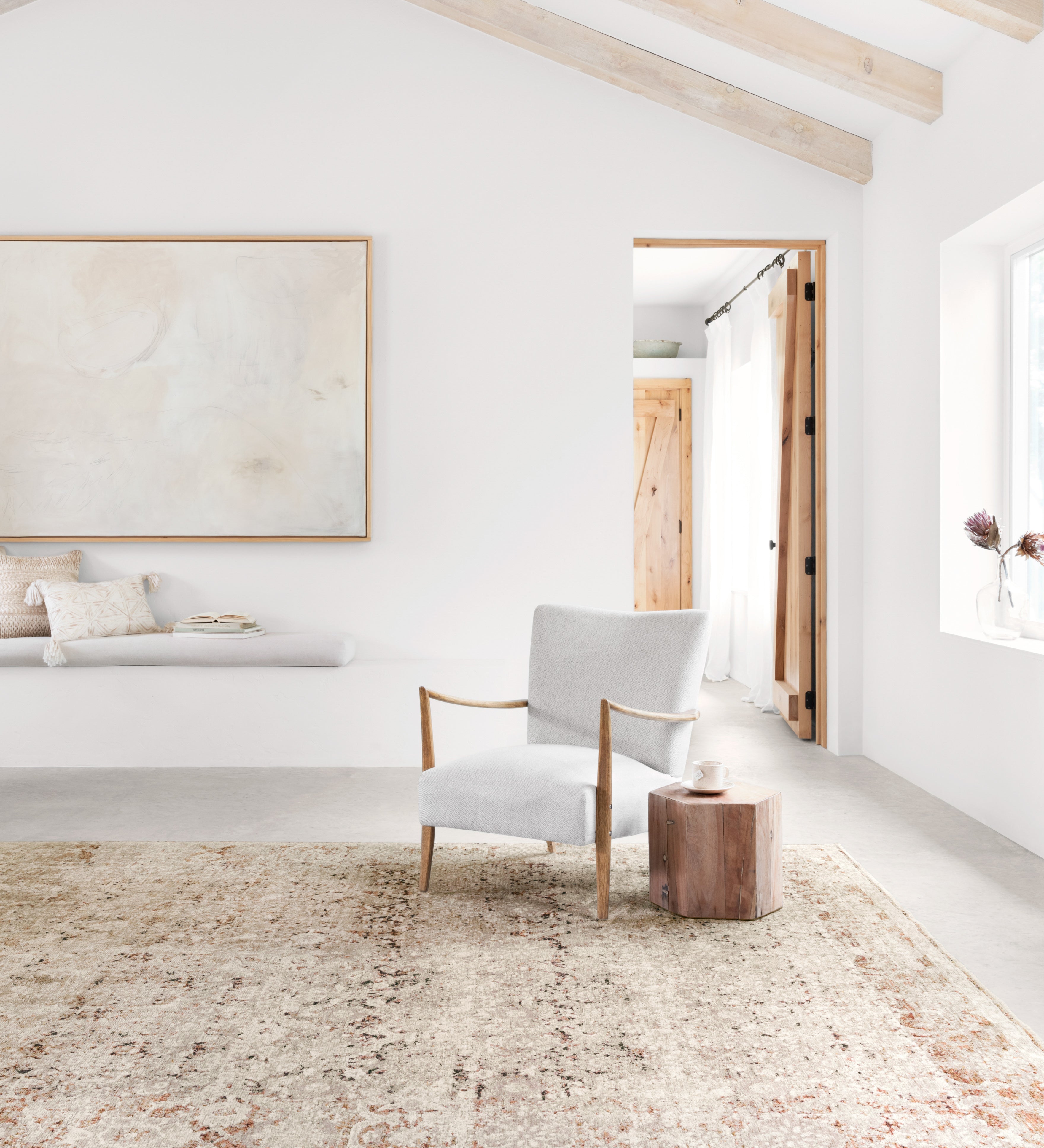 Loloi Theia Natural / Rust Rug