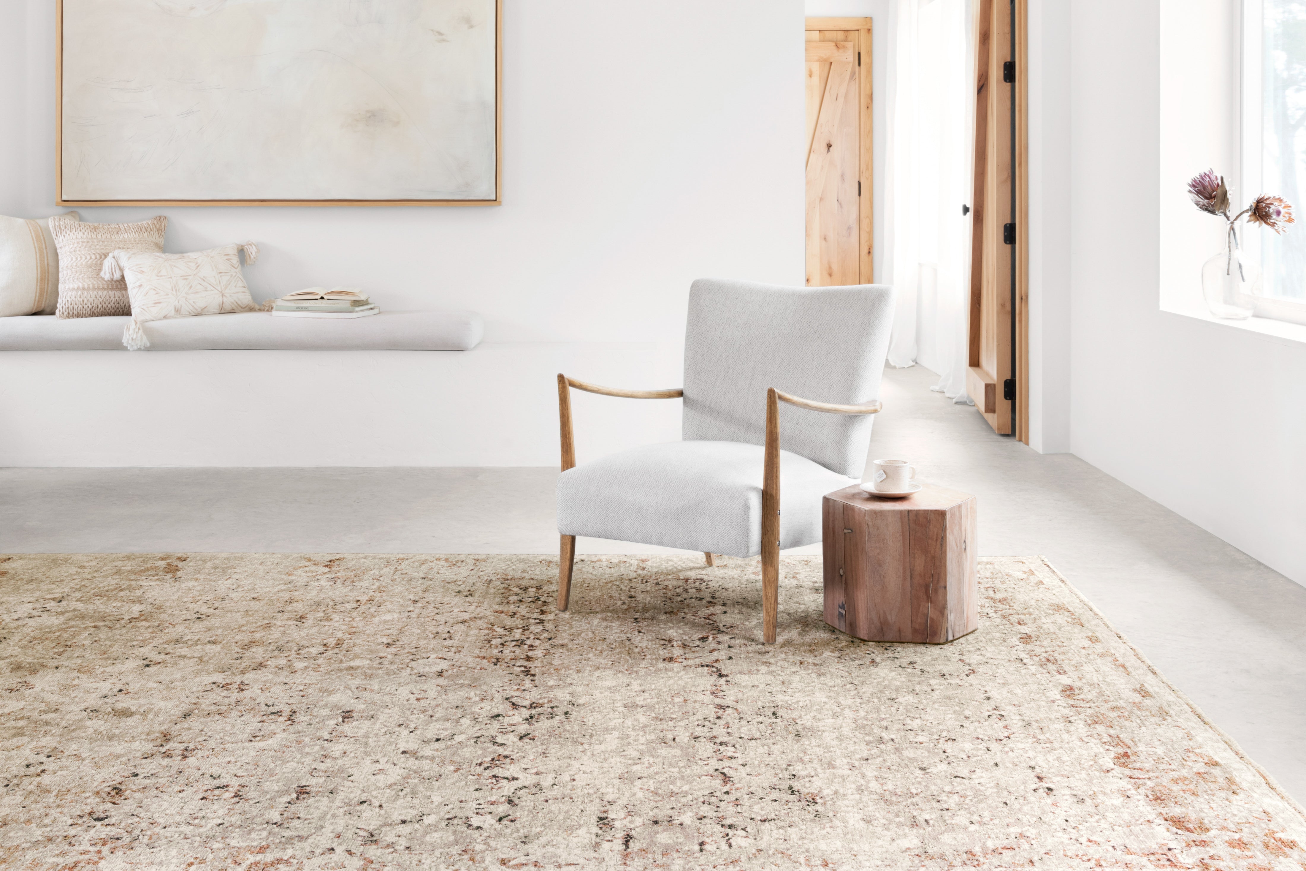 Loloi Theia Natural / Rust Rug RUGS - synthetic Loloi