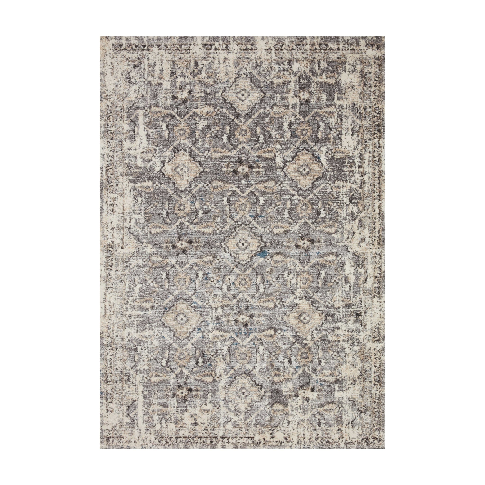 Loloi Theory Natural / Grey Rug, 18" x 18"
