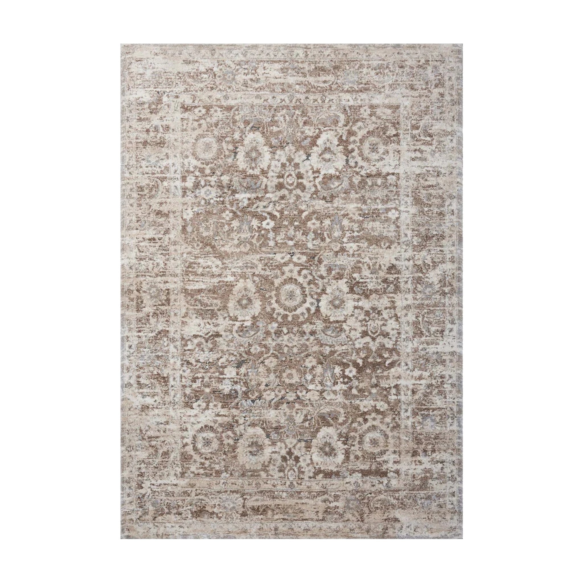 Loloi Theory Mocha / Natural Rug, 18" x 18"