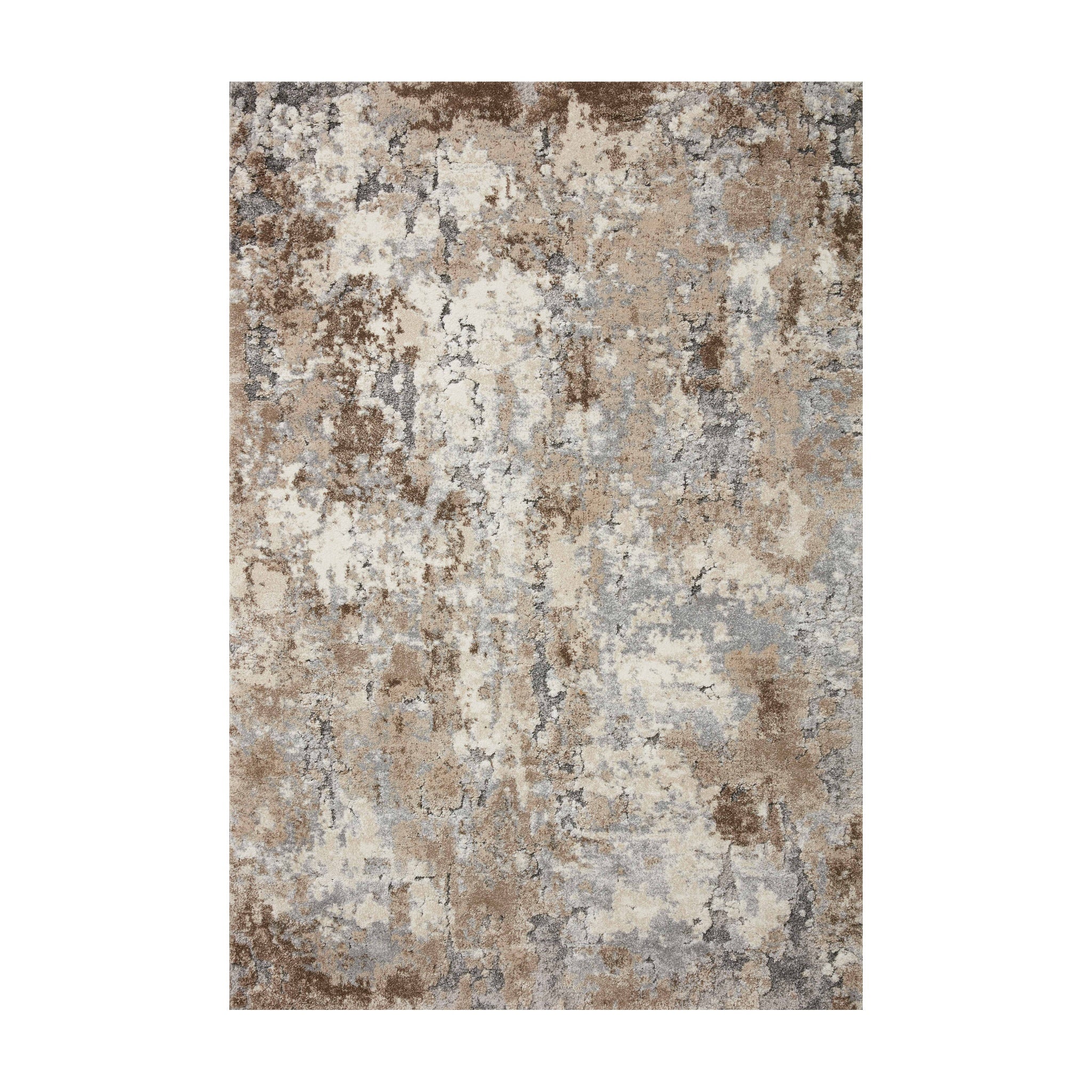 Loloi Theory Dove / Bark Rug, 18" x 18"