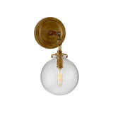 Katie Small Globe Sconce LIGHTING - sconce Visual Comfort Hand-Rubbed Antique Brass Seeded Glass