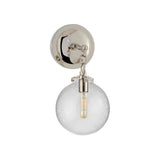 Katie Small Globe Sconce LIGHTING - sconce Visual Comfort Polished Nickel Seeded Glass