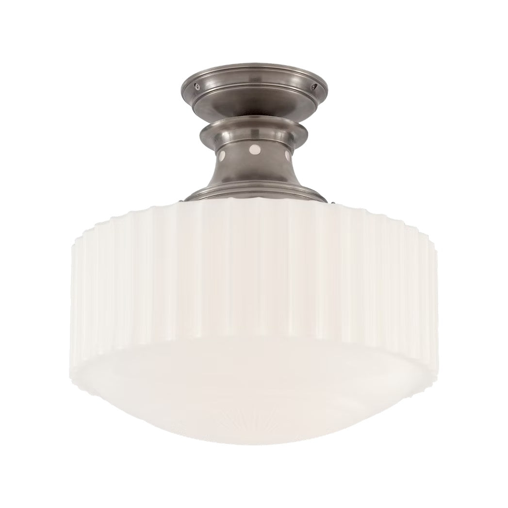 STORE FIXTURE - Milton Road Flush Mount - Antique Nickel LIGHTING - store fixture Visual Comfort - Signature
