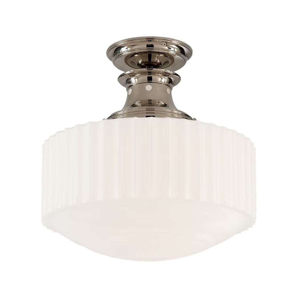 Milton Road Flush Mount LIGHTING - flush mount Visual Comfort - Signature Polished Nickel