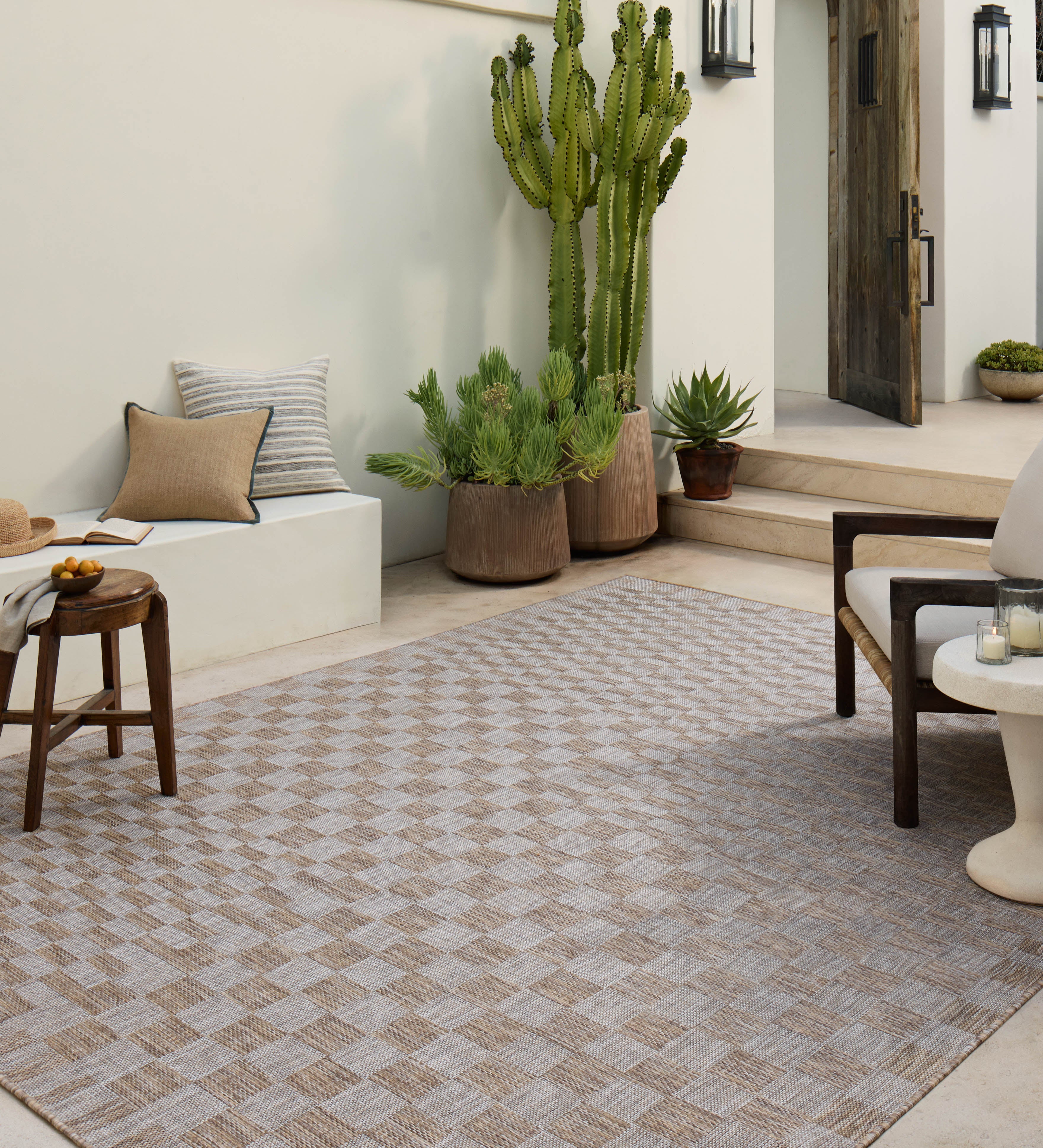 Amber Lewis x Loloi Topanga Natural / Dove Rug 5-Rugs - indoor/outdoor Loloi