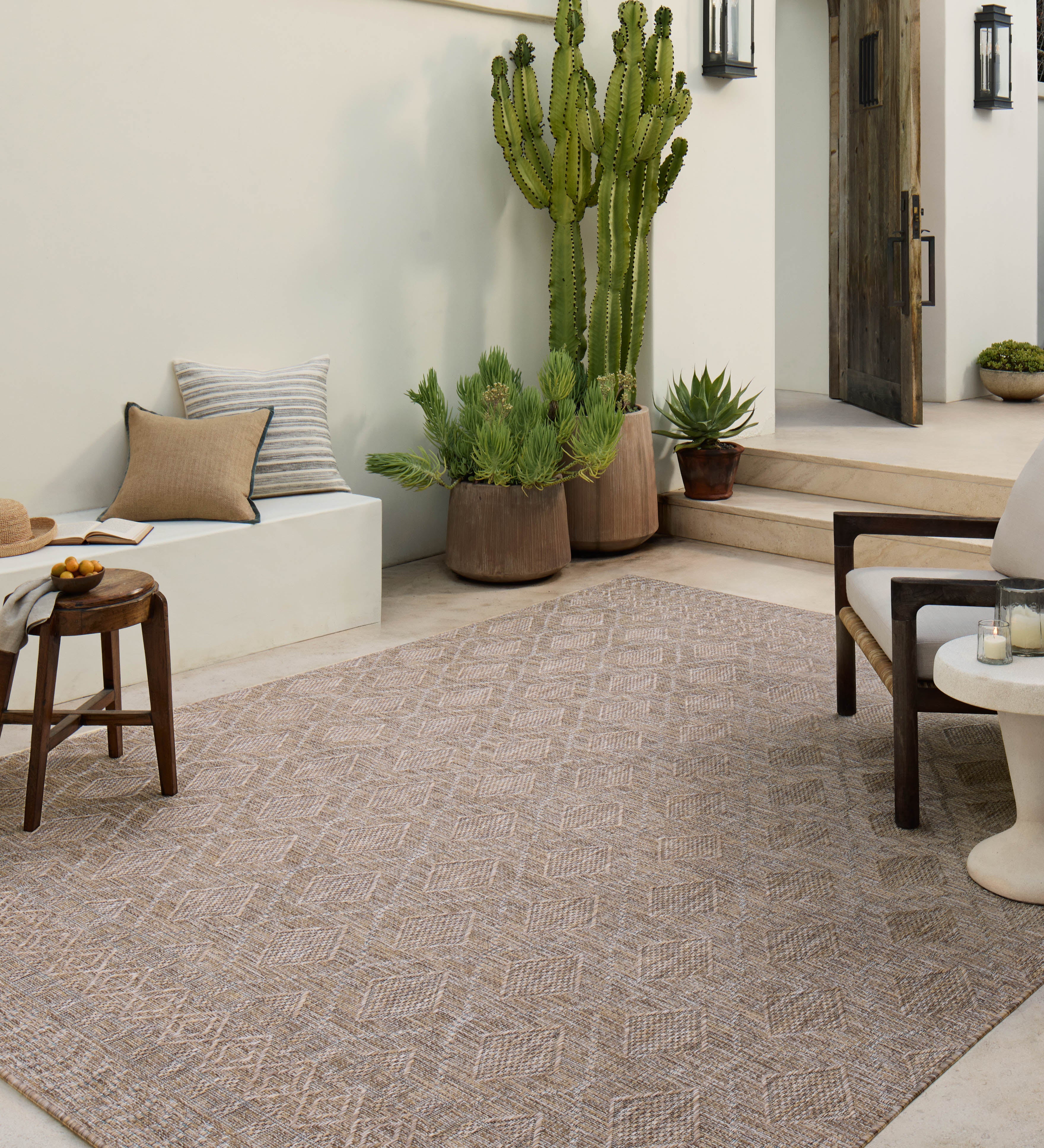 Amber Lewis x Loloi Topanga Natural / Mist Rug 5-Rugs - indoor/outdoor Loloi
