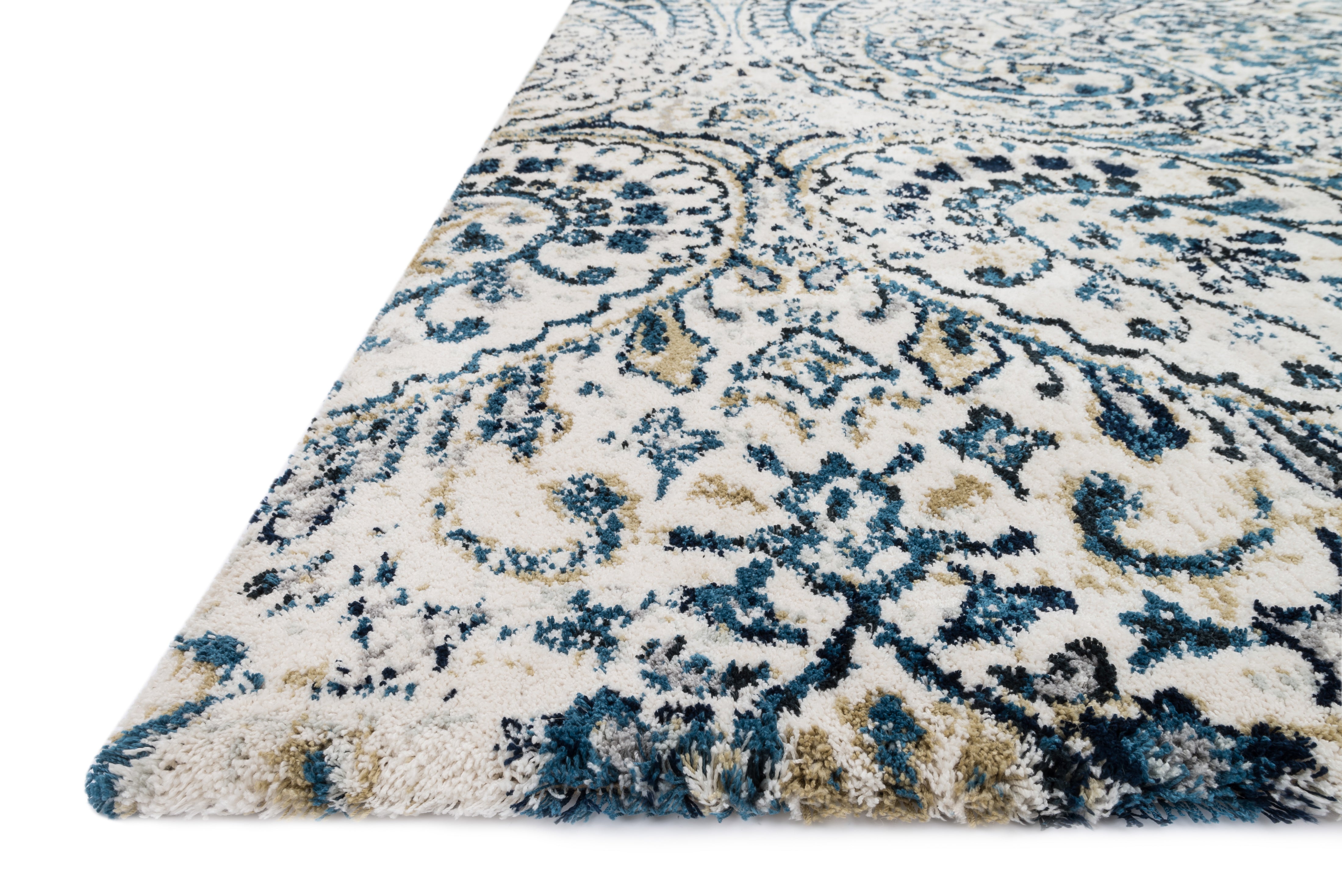 Loloi Torrance Ivory / Indigo Rug RUGS - synthetic Loloi