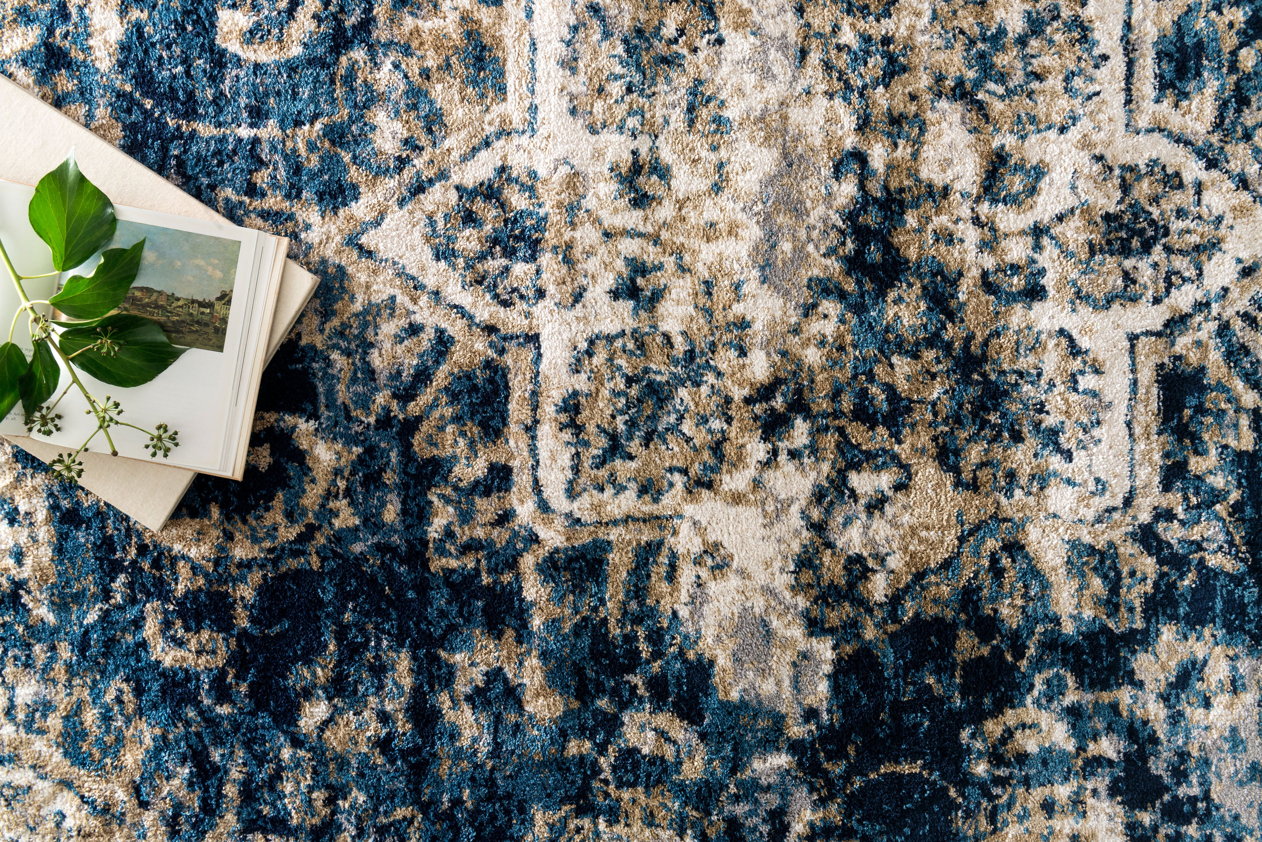 Loloi Torrance Navy / Ivory Rug RUGS - synthetic Loloi