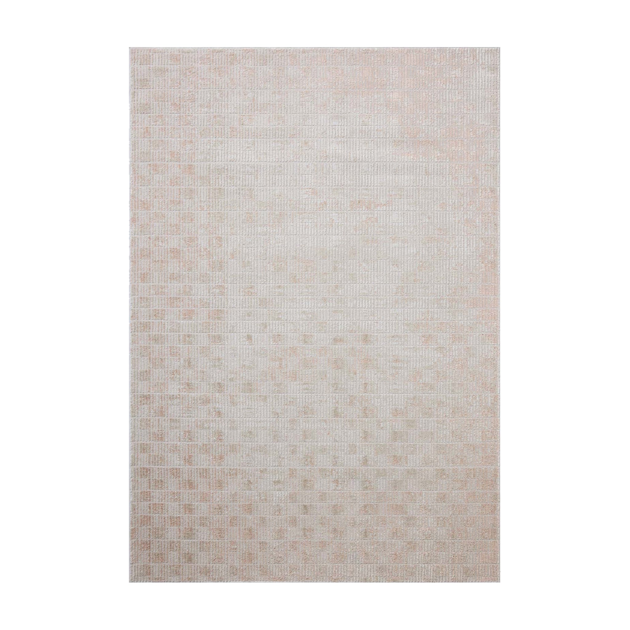 Loloi Townes Beige / Clay Rug, 18" x 18"