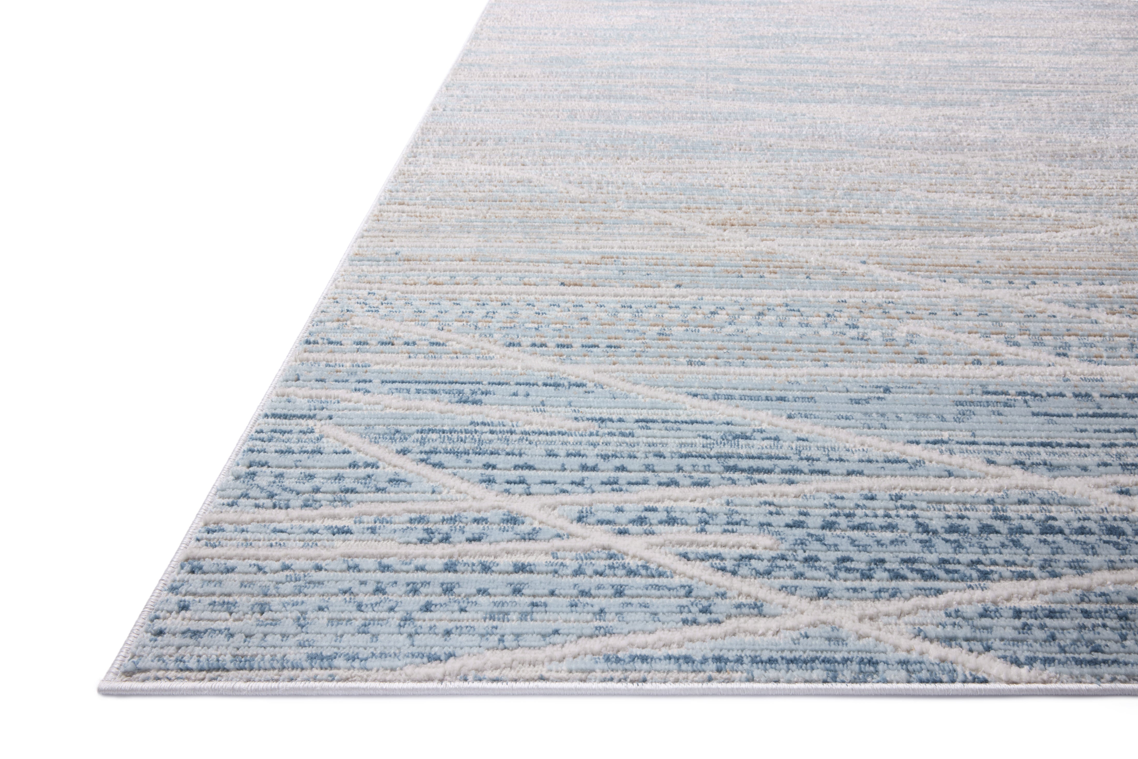 Loloi Townes Natural / Sky Rug RUGS - synthetic Loloi