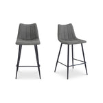 Izzy Counter Stool Set of Two Furniture - Counter Stools Moe's Furniture Grey
