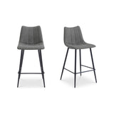 Izzy Counter Stool Set of Two Furniture - Counter Stools Moe's Furniture Grey
