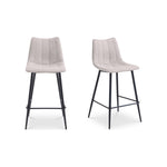 Izzy Counter Stool Set of Two Furniture - Counter Stools Moe's Furniture Beige