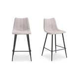 Izzy Counter Stool Set of Two Furniture - Counter Stools Moe's Furniture Beige