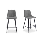 Izzy Bar Stool Set of Two Furniture - Bar Stools Moe's Furniture Grey