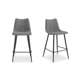 Izzy Bar Stool Set of Two Furniture - Bar Stools Moe's Furniture Grey