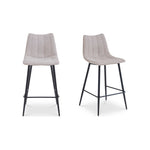 Izzy Bar Stool Set of Two Furniture - Bar Stools Moe's Furniture Beige