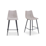Izzy Bar Stool Set of Two Furniture - Bar Stools Moe's Furniture Beige