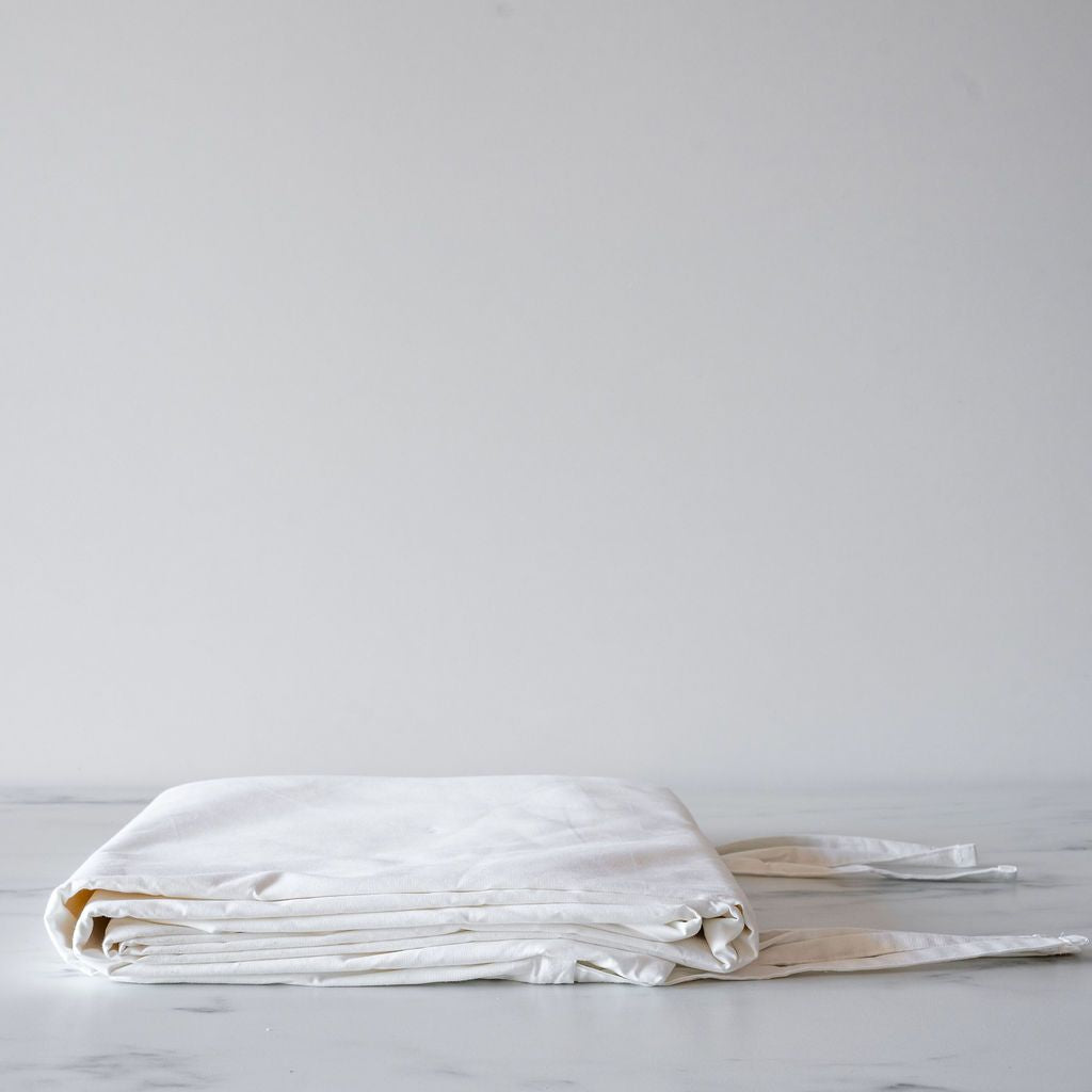 White Turkish Cotton Duvet Cover - Rug & Weave