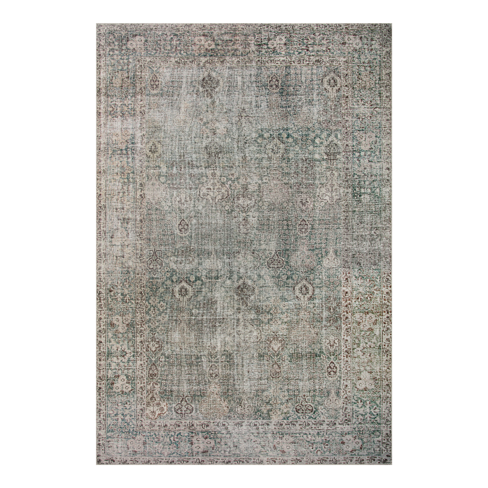 OVERSTOCK RUG - Loloi Jules Emerald / Antique Ivory - 2'3" x 3'9"
