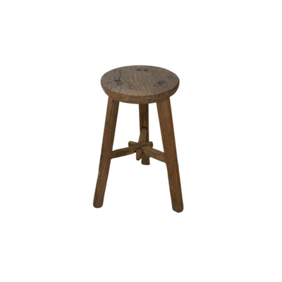 Nelly Vintage Round Stool - Rug & Weave