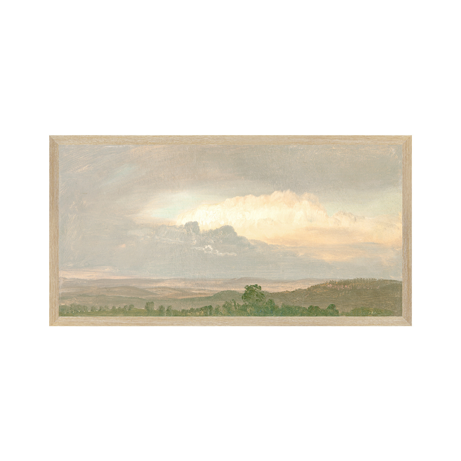 "Hudson River School - Clouds Over the Hills 1865" Framed Art Print ARTWORK - framed print Celadon Art