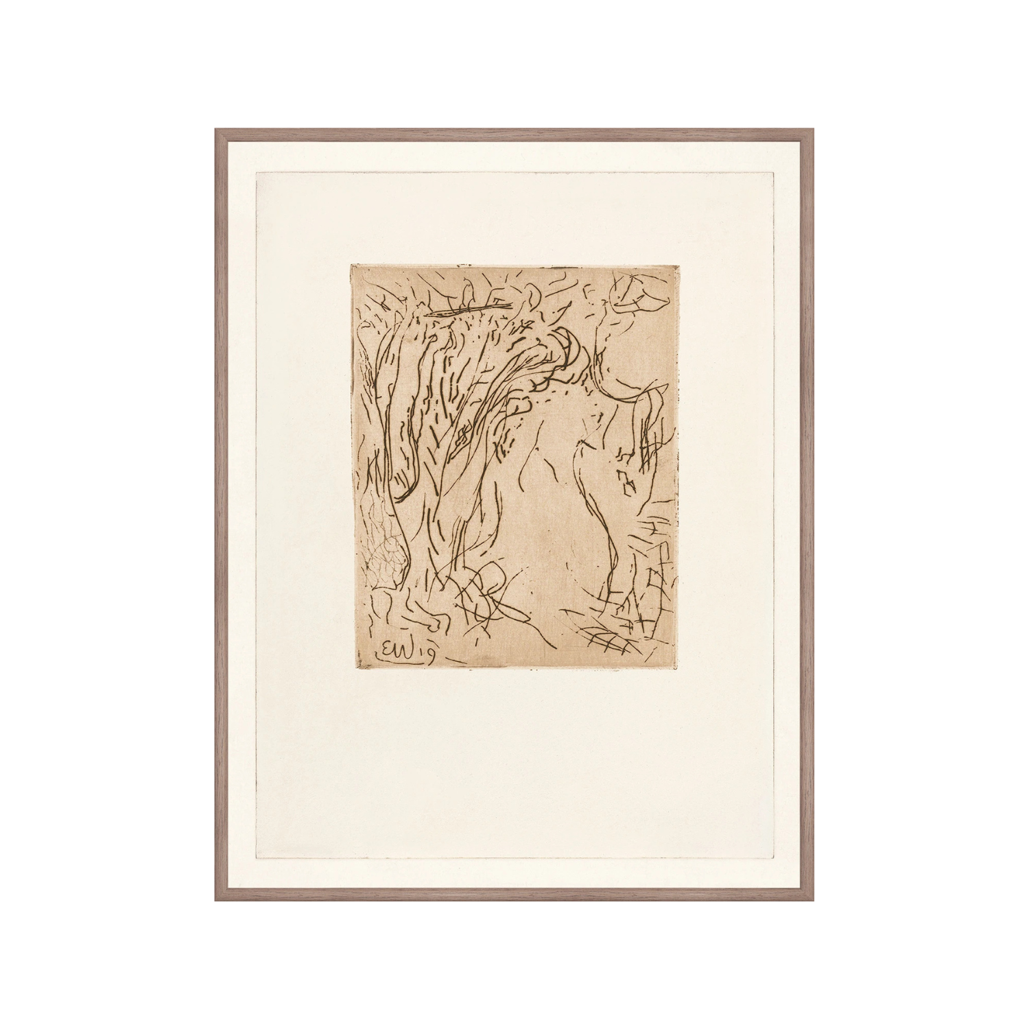 "Monochrome Etching IV C.1919" Framed Art Print ARTWORK - framed print Celadon Art