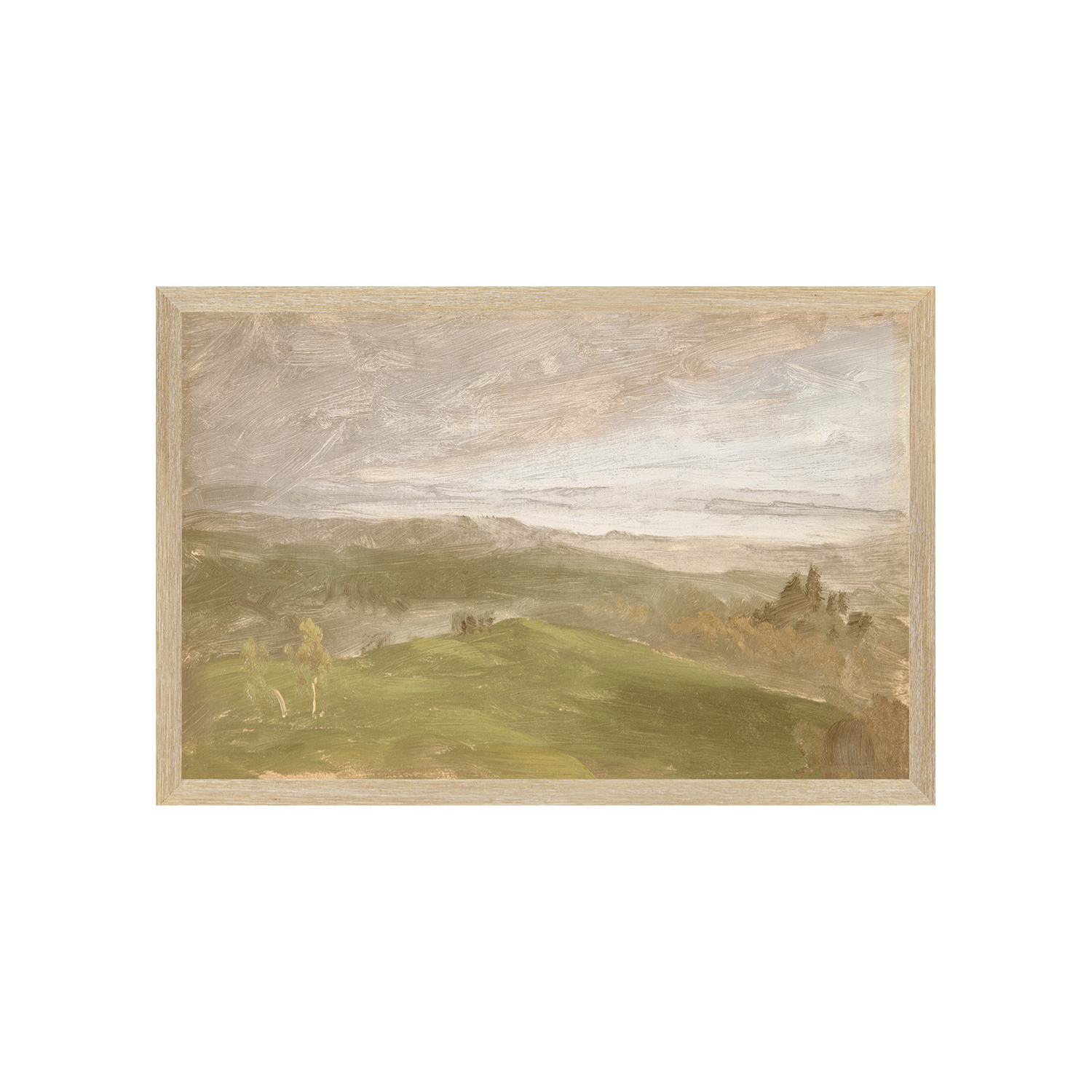 "Hudson River School - Hudson Valley Summer View 1870" Framed Art Print ARTWORK - framed print Celadon Art