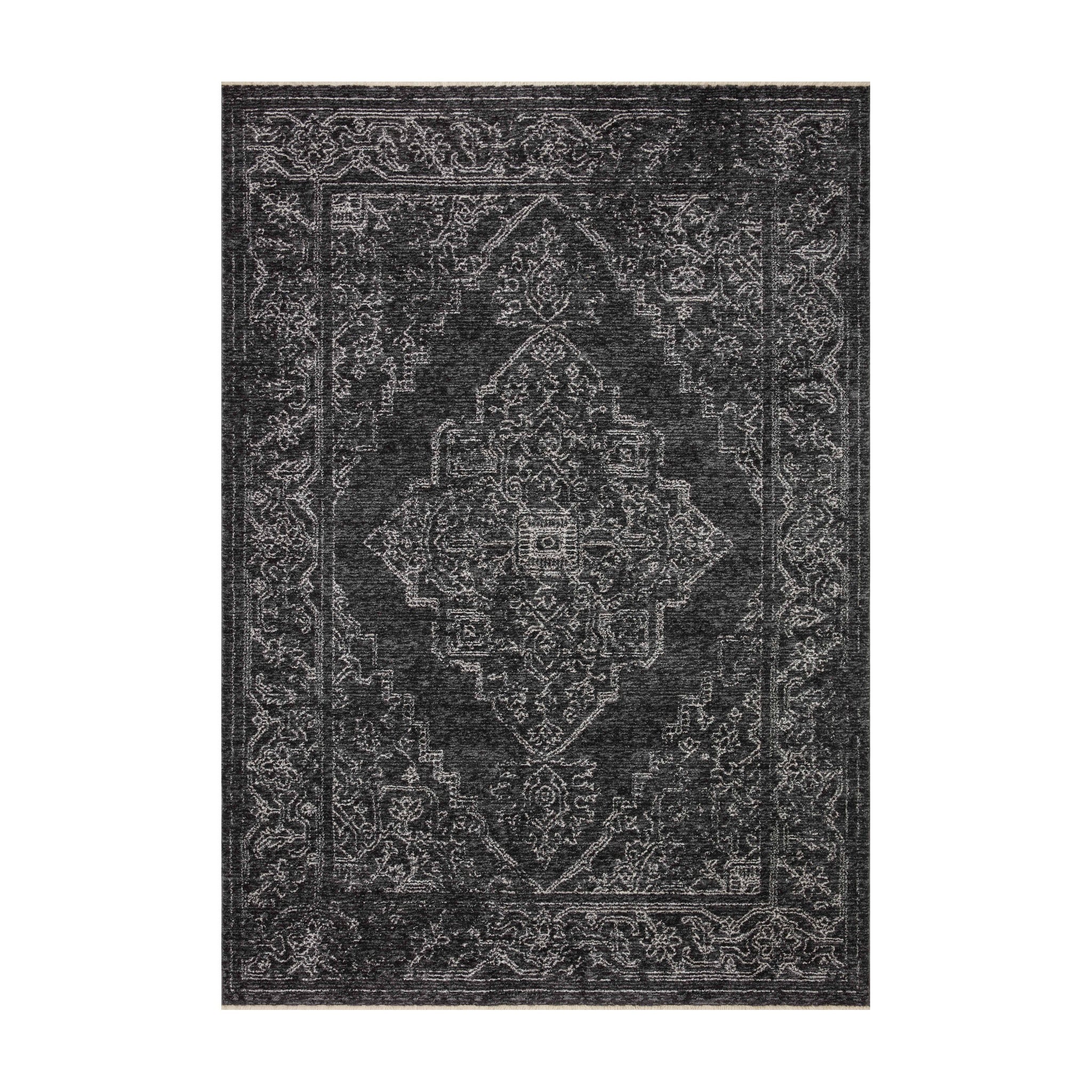 Loloi Vance Charcoal / Dove Rug No.1 Loloi 18" x 18"