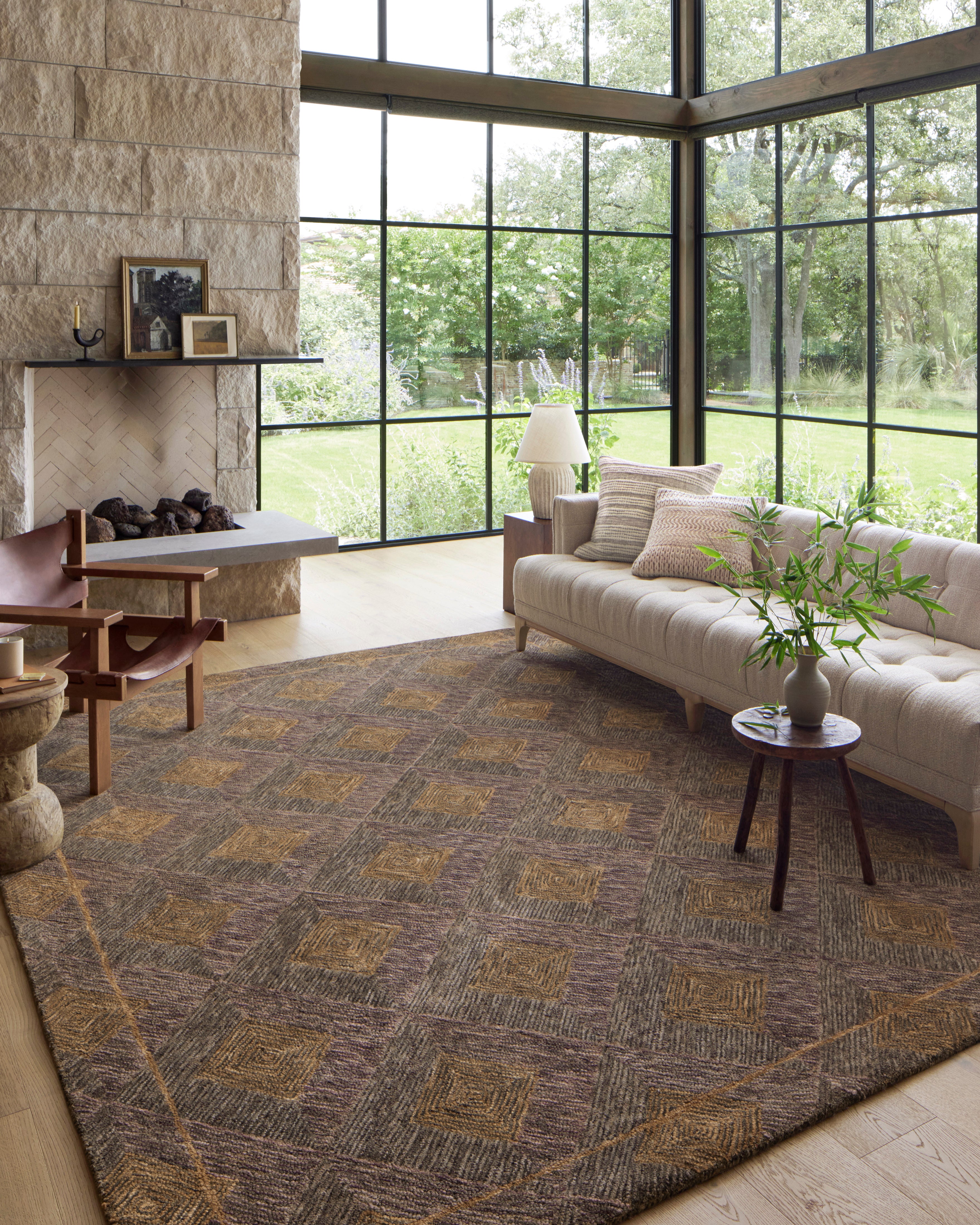 Loloi Varena Plum / Gold Runner Rug RUGS - wool Loloi