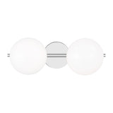 Lune 2-Light Vanity Sconce LIGHTING - vanity Visual Comfort - Studio Chrome