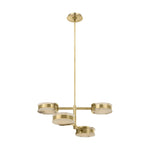 Melange 25" Multi-Positional Semi-Flush Chandelier LIGHTING - chandelier Visual Comfort Antique-Burnished Brass