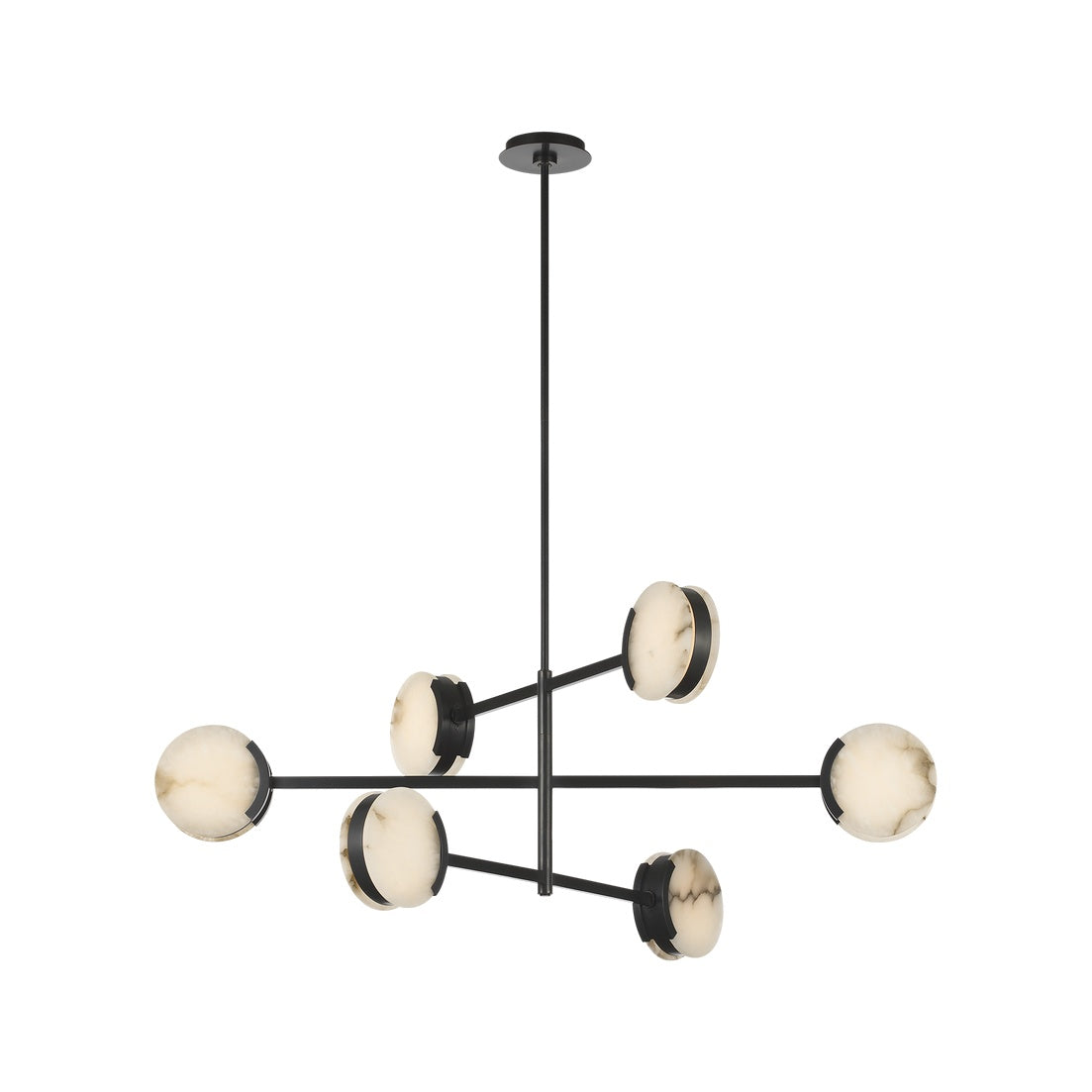 Melange 48" Multi-Positional Chandelier LIGHTING - chandelier Visual Comfort - Signature Bronze
