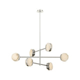Melange 48" Multi-Positional Chandelier LIGHTING - chandelier Visual Comfort Polished Nickel