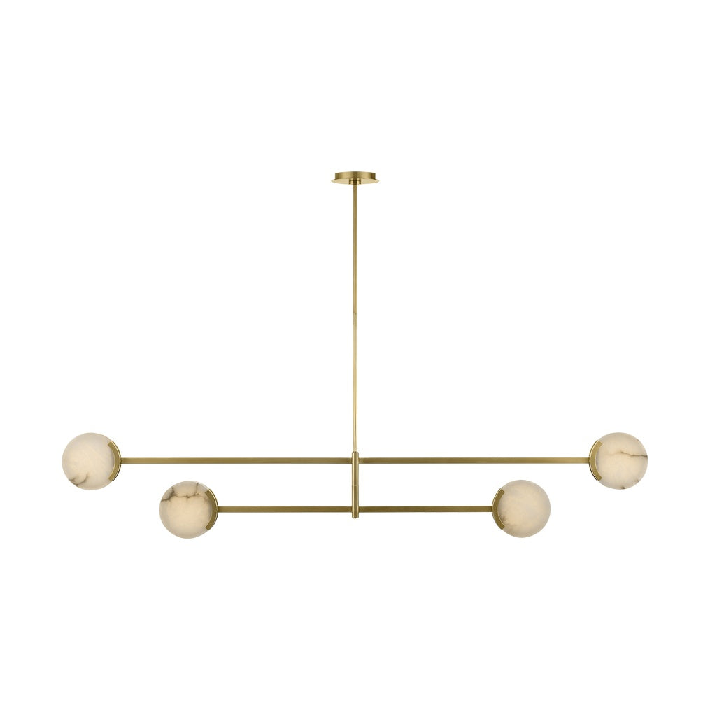 Melange 72" Multi-Positional Chandelier LIGHTING - chandelier Visual Comfort Antique-Burnished Brass