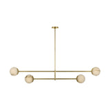 Melange 72" Multi-Positional Chandelier LIGHTING - chandelier Visual Comfort Antique-Burnished Brass